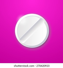 one of set of pill on different color background