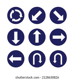 One Set Traffic Sign Collection Vector Stock Vector (Royalty Free ...
