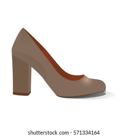 One shoe isolated on a white background. Vector illustration