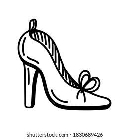 UNA ZAPATERA EN UN FONDO BLANCO EN EL VECTOR