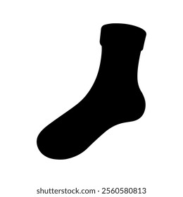 One short sock silhouette icon vector illustration design.