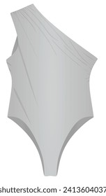 One shoulder bodysuit. vector illustration