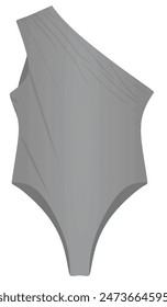 Ein Schulter Bodysuit. Vektorillustration