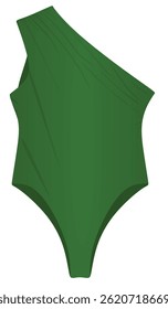 One shoulder bodysuit. vector illustration