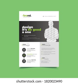 One side business flyer template design