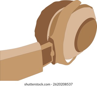 Un lado de un auricular utilizado para la reproducción de audio 