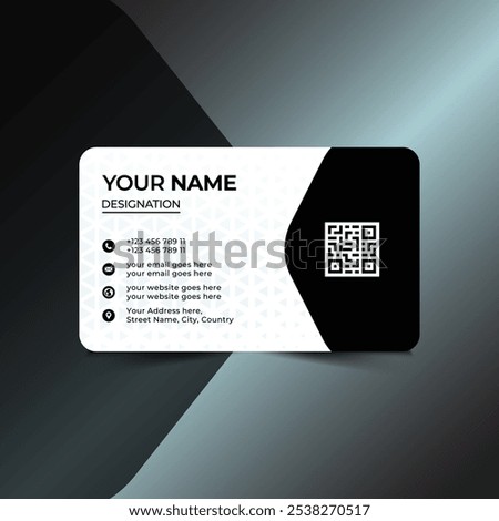 One side Luxury clean style modern Creative business card, Corporate Business Card Layout Visiting Card