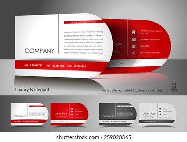 One side rounded light business card design