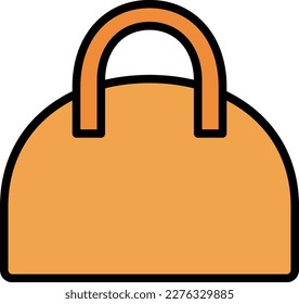 Un simple icono de bolso de mano naranja