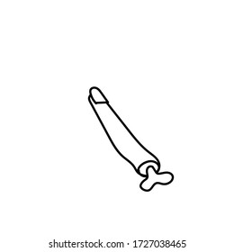 One simple terrible the chopped off finger for halloween.Scary illustration of hand drawn with a black line doodle style.Design for packaging,card,web,social networks,print,backgrounds,coloring.