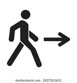 One of the simple vector icons of exit or entrance symbols