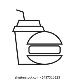 One of the simple vector icons of food and drink or fast food