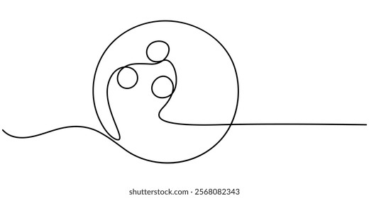 One single line drawing of bowling ball hit bowling pins to falling apart at alley lane graphic vector illustration. Leisure activity and game sport concept. Bowling game continuous one line drawing.