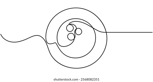 One single line drawing of bowling ball hit bowling pins to falling apart at alley lane graphic vector illustration. Leisure activity and game sport concept. Bowling game continuous one line drawing.