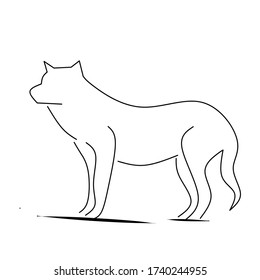 Eine einzige Zeile Zeichnung von cute Fuchs Company Logo Identität. Das Konzept des City Zoo-Ikons. Entwurfsdarstellung für kontinuierliche Linien