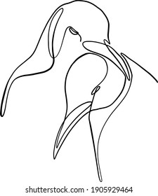 One single line drawing of cute Penguin for company logo identity. Penguin icon. Modern continuous line draw graphic design vector illustration