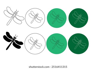 Un solo dibujo de línea de libélula linda para la identidad del logotipo de la empresa. Concepto de mascota animal de Odonata para el icono del club de amantes de los insectos. Ilustración vectorial de diseño de dibujo de línea continua moderna
