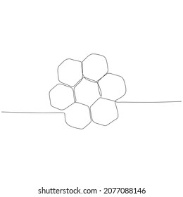 Eine einzelne Zeichnung von Honigwabenkolben einzeln auf weißem Hintergrund. Schöne handgezeichnete Vektorgrafik für Poster und andere Designs 