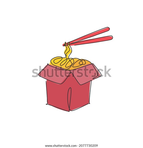 One Single Line Drawing Hot Spicy Stock Vector (Royalty Free ...