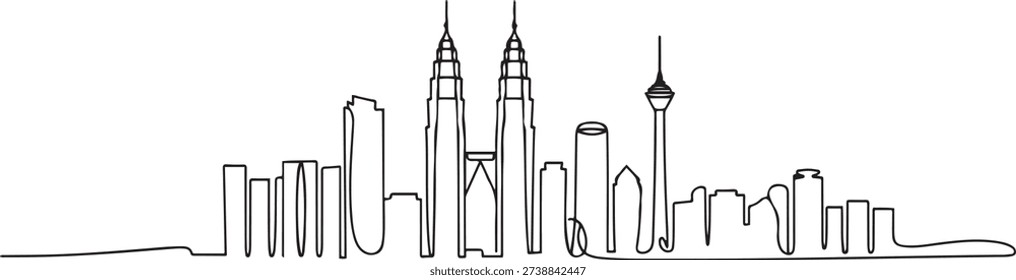One single line drawing