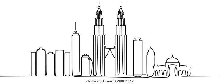 One single line drawing