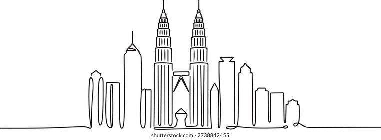 One single line drawing