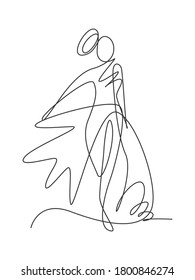 Un solo dibujo de líneas de belleza minimalista.  Cuerpo abstracto de la ilustración vectorial del retrato femenino. Impresión para la moda, camiseta, logotipo, concepto de logotipo de salón. Diseño gráfico de dibujo continuo moderno