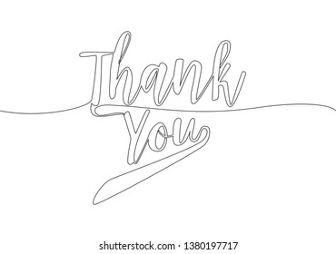 335 Thank you one line Images, Stock Photos & Vectors | Shutterstock