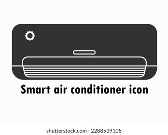 One single line drawing of wall air conditioner home appliance. Electricity household living room tools concept. Dynamic continuous line draw design graphic vector illustration