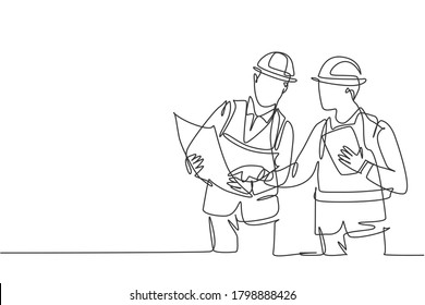 One Continuous Line Drawing Young Architect Stock Vector (Royalty Free ...