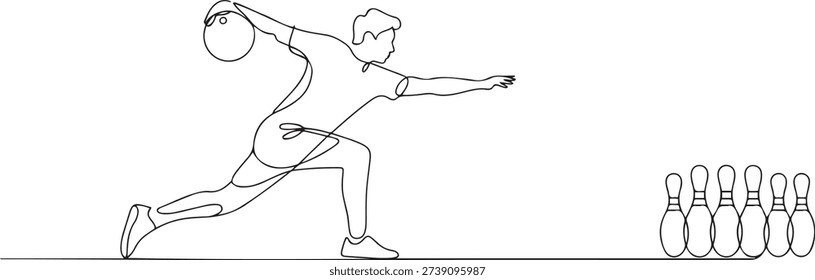 One single line drawing