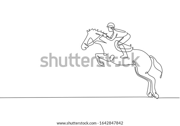 sidesaddle jumping line drawing