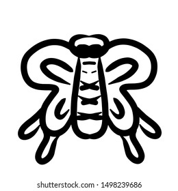 One single logo drawing butterfly for company logo identity Salon and spa healthcare business icon concept from animal shape draw design illustration 