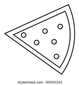 One slice of pie icon. Outline illustration of one slice of pie vector icon for web