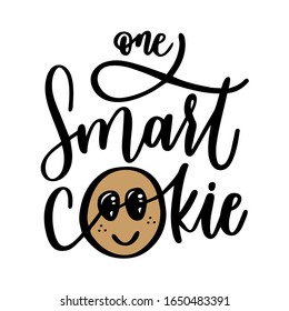 One Smart Cookie Lettering For A Kindergarten, Elementary School Graduation Party Decoration, Greeting Card, Student T-shirt Iron-on Or Sticker.