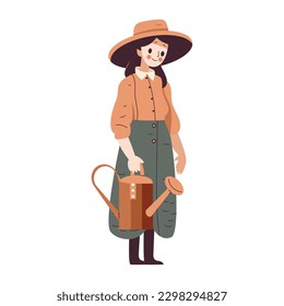 One smiling farmer over white