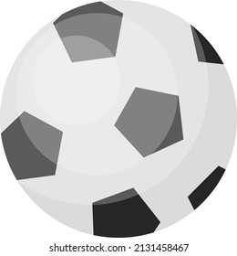 Una pelota de fútbol, ilustración, vector sobre un fondo blanco.