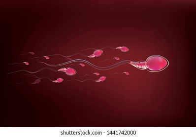 One sperm is human semen. In the white back - Powered by Shutterstock - Get 15% off with code: PIKWIZARD15