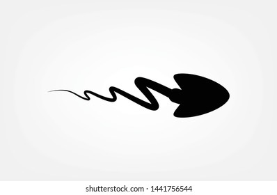 One sperm is human semen. In the white back