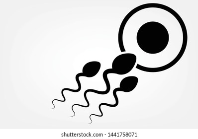 One sperm is human semen. In the white back