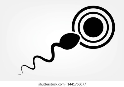 One sperm is human semen. In the white back