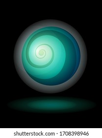 One sphere planet in the dark 