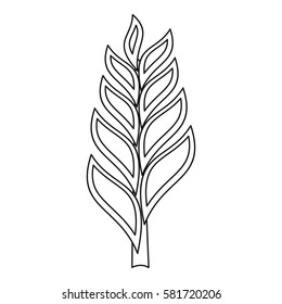 One spica icon. Outline illustration of one spica vector icon for web