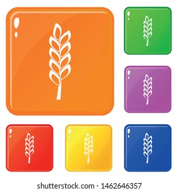 One spike icons set collection vector 6 color isolated on white background