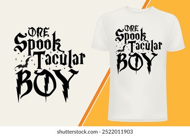 One Spook Tacular Boy Halloween T-shirt Vector For Happy Halloween