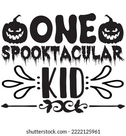 One Spooktacular Kid T-shirt Design Vector File.
