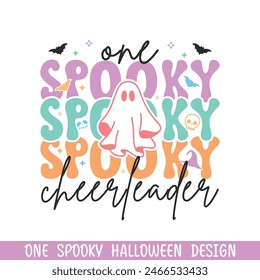 One spooky cheerleader Halloween boo, happy Halloween spooky boo designs