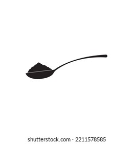 one spoon of salt icon vector illustration symbol design