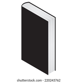 ein stehendes Buch auf Weiß mit leerer Abdeckung für Ihren Text