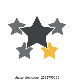 Ilustración de Plantilla de icono de Vector de logotipo de calificación de una estrella